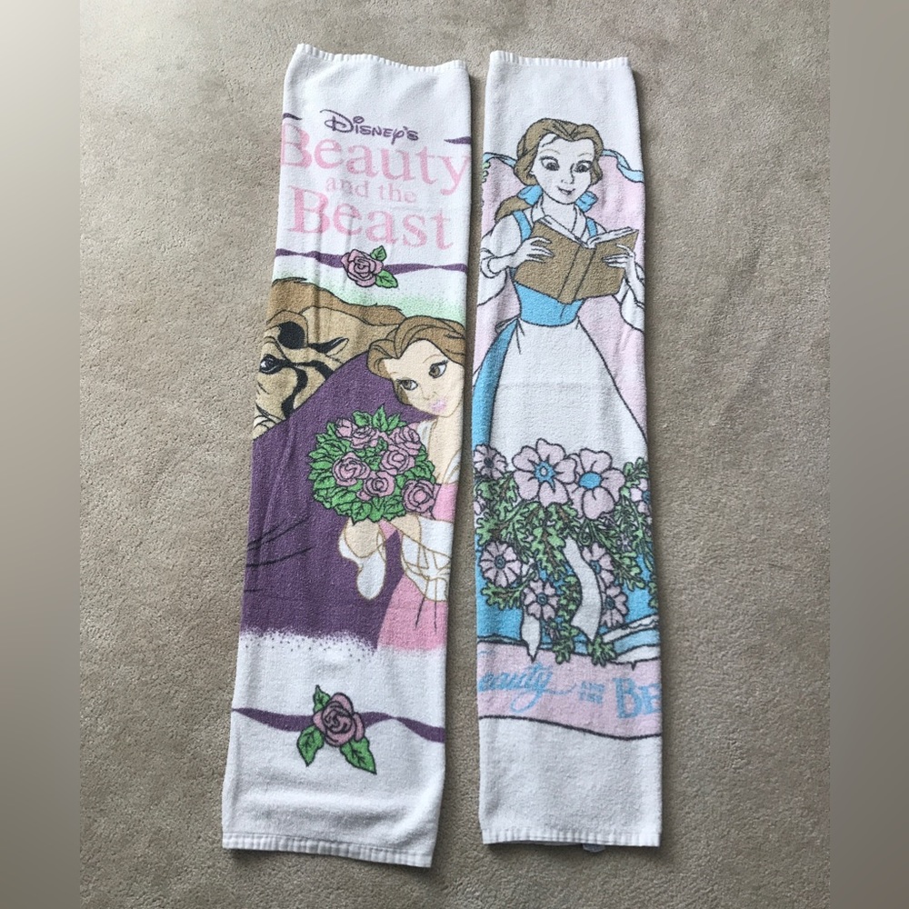 2 Disney Beauty and the Beast Beach towels